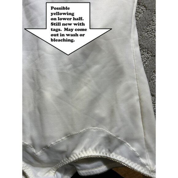 36C Long Tall Torso Shaper Shapewear White Extra Firm Control Compression NEW - Picture 6 of 15